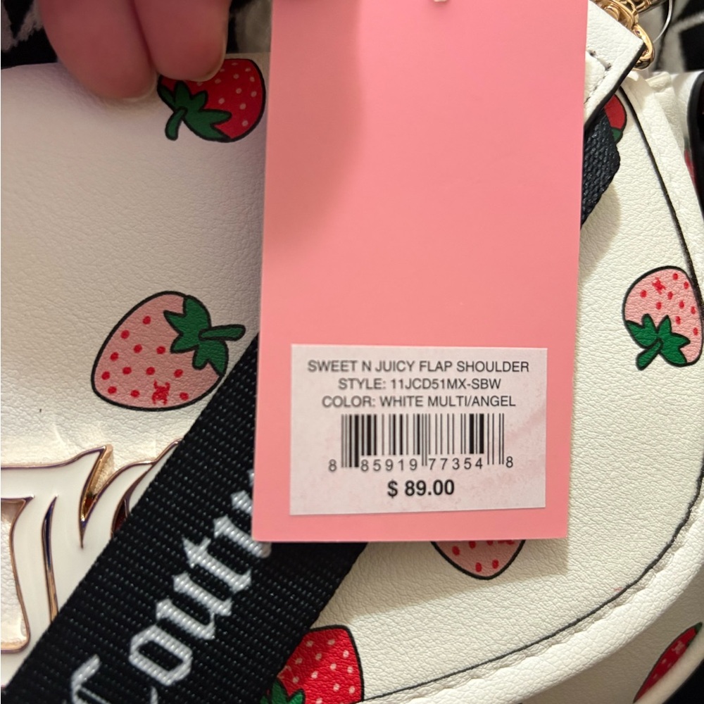 Juicy Couture White Bag with Strawberry Design NWT - Picture 7 of 7